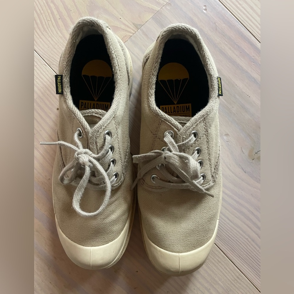 Palladium Beige Canvas Sneaker